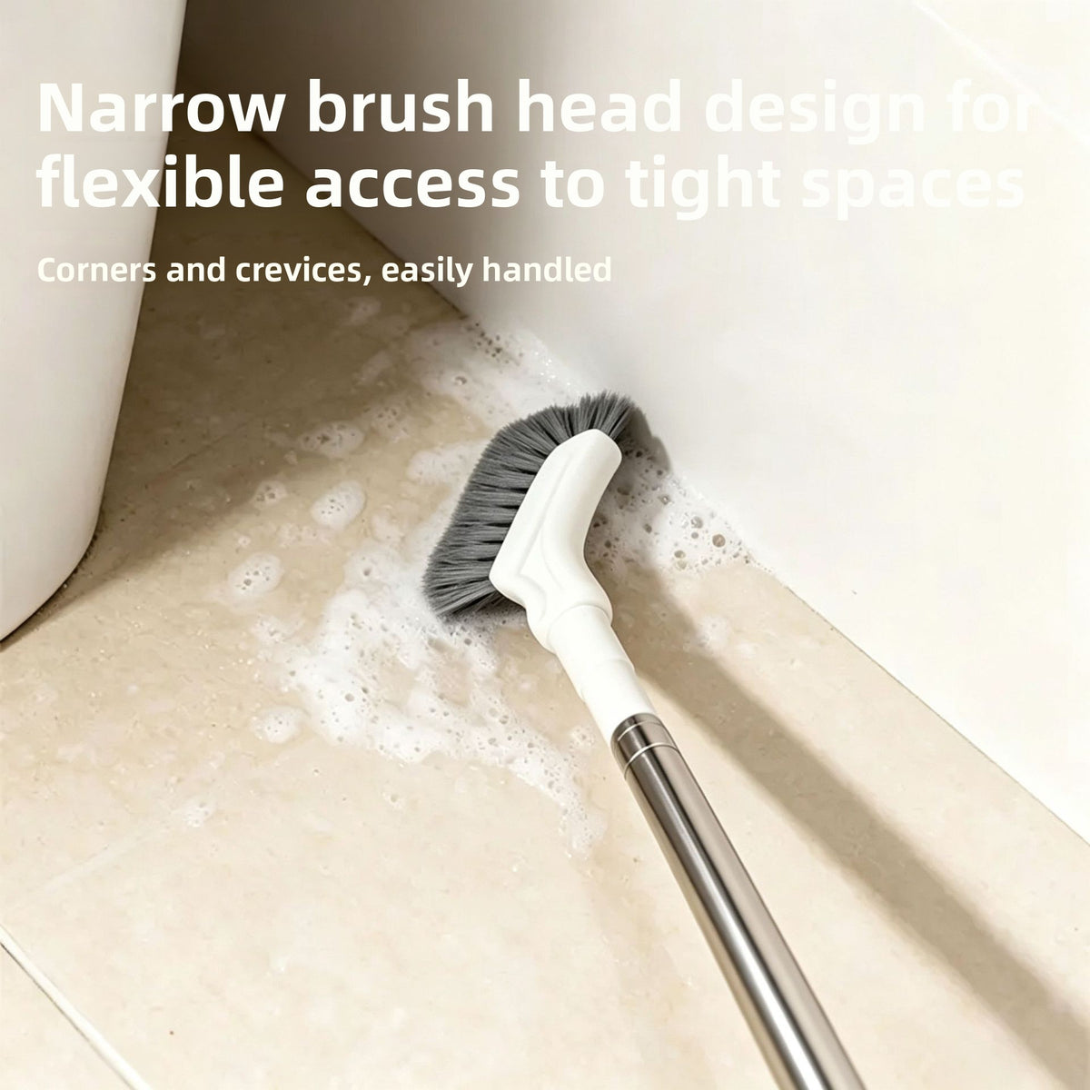 Extendable Bathroom Crevice Cleaning Brush