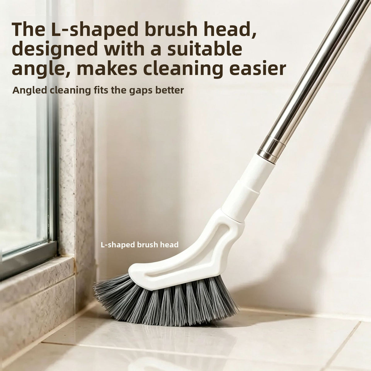 Extendable Bathroom Crevice Cleaning Brush